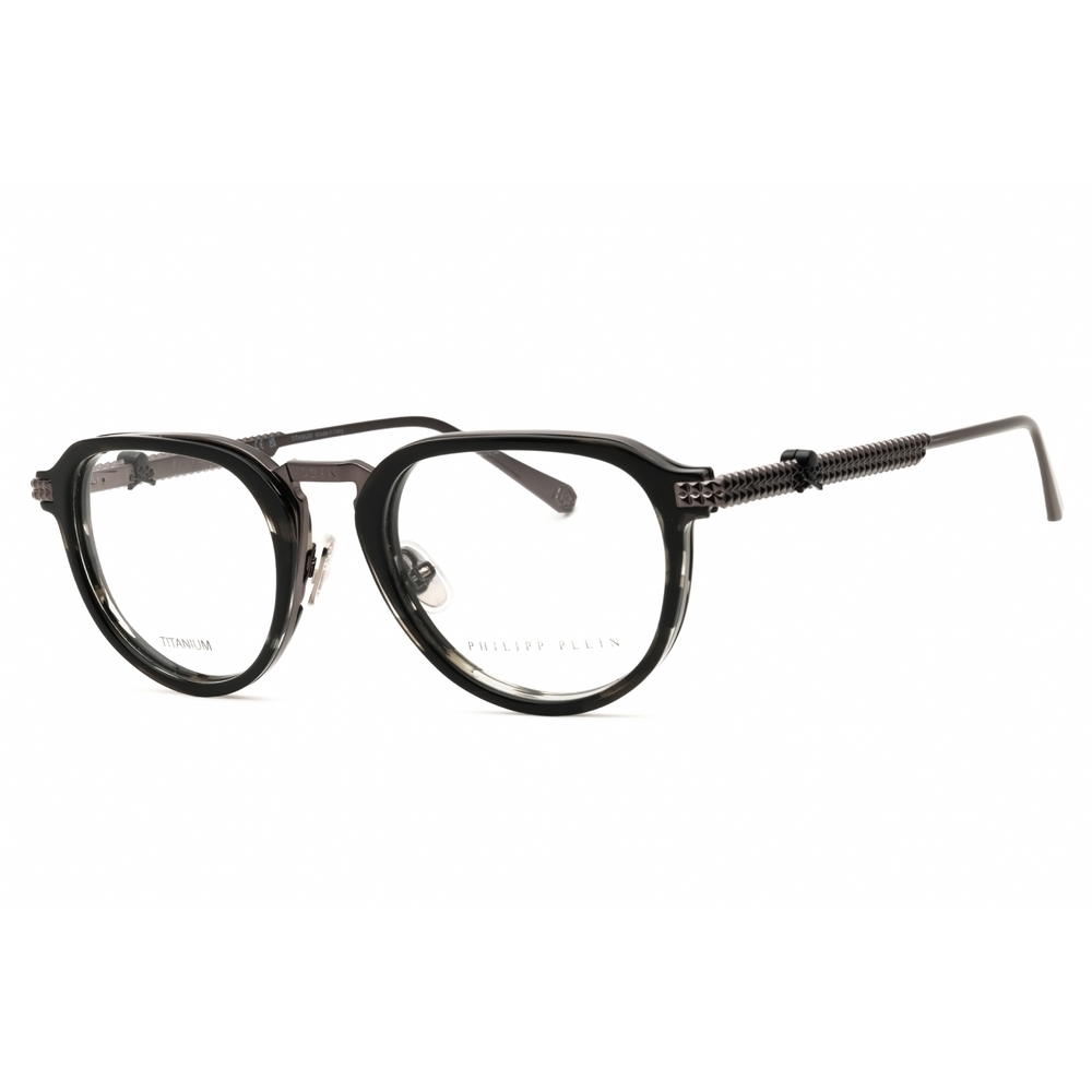 Philipp Plein VPP116V Eyeglasses Black Titanium Round